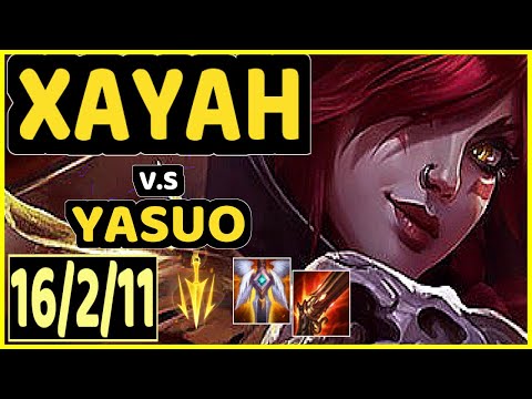HEAQ (XAYAH) vs YASUO - 16/2/11 KDA BOTTOM ADC GAMEPLAY - EUW Ranked GRANDMASTER
