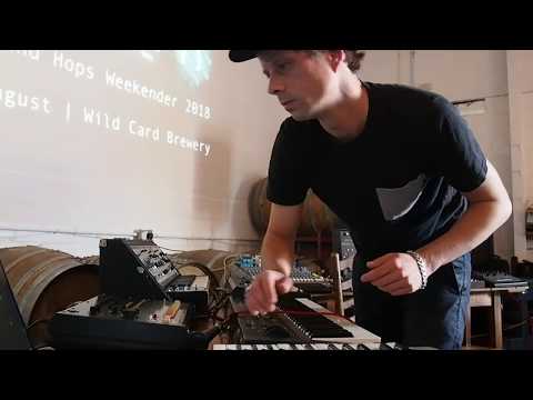 Timothy J. Fairplay, analogue production seminar, Bleeps and Hops, Wild Card Brewery - Aug 2018