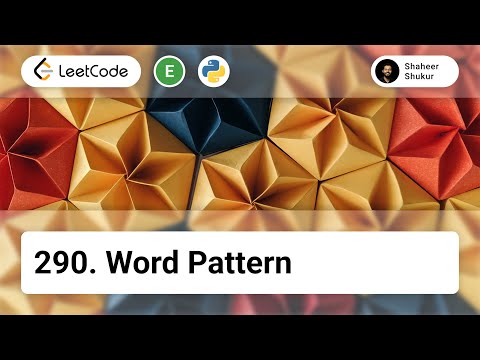 290 Word Pattern Leetcode Easy Python Solution String Hash Table Dictionary