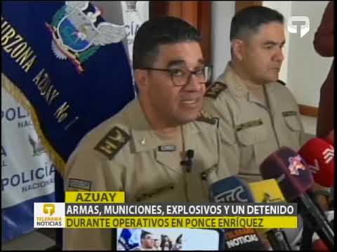 Armas, municiones, explosivos y un detenido durante operativos en Ponce Enríquez