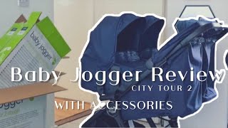 BABY JOGGER DOUBLE CITY TOUR 2 REVIEW + ACCESSORIES |  DOUBLE BUGGY UNBOXING
