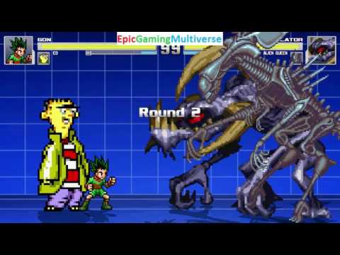 The Alien Queen And Violator VS Gon Freecss And Ed In A MUGEN Match / Battle / Fight