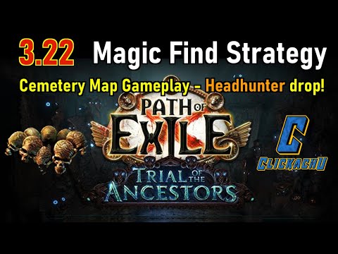 3.22 Magic Find Strategy - Cemetery Map Gameplay 🏹 Magic Find Maps (45) - Ancestors [PoE]