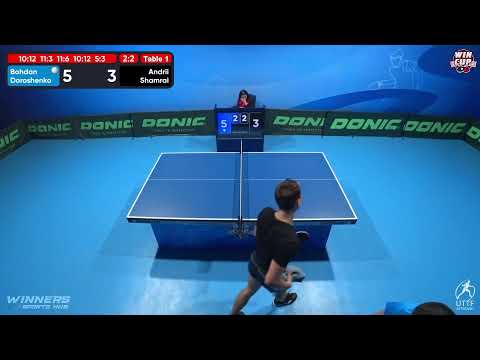 09:30 Bohdan Doroshenko 2 - 3 Andrii Shamrai West 1 WIN CUP 29.11.2022 | TABLE TENNIS WINCUP