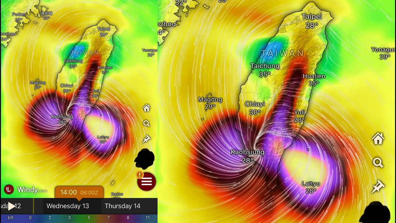 La EXTRAÑA IMAGEN del TIFÓN que GOLPEÓ TAIWÁN ¿PARECÍA un N3P3?