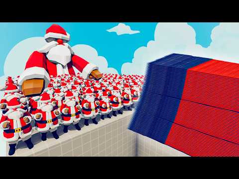200x SANTA CLAUS + 1x GIANT vs EVERY GOD - Totally Accurate Battle Simulator TABS