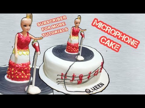 How to make a fondant Microphone || chocolate fondant cake || making by Ravikumar cakes