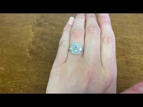 1.93ct Cushion Cut Diamond with Halo - Rennes Ring - Hand Video