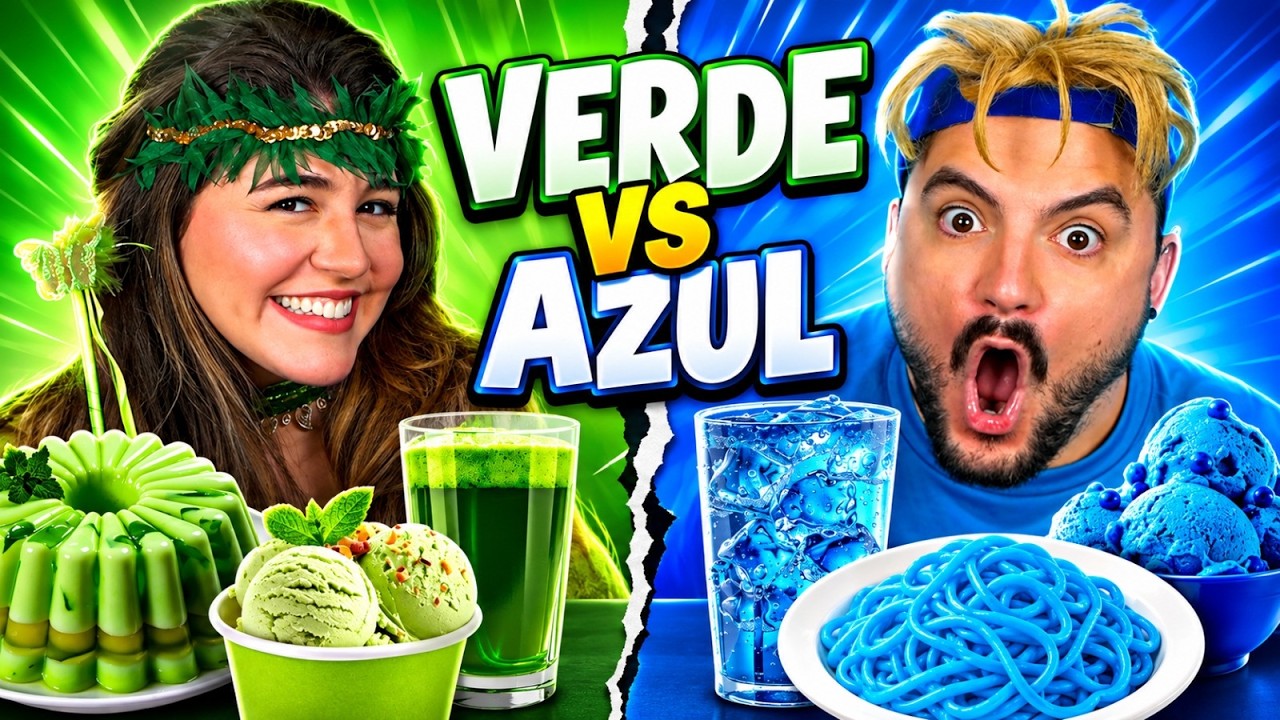 COMIDA VERDE vs COMIDA AZUL com a Ju!