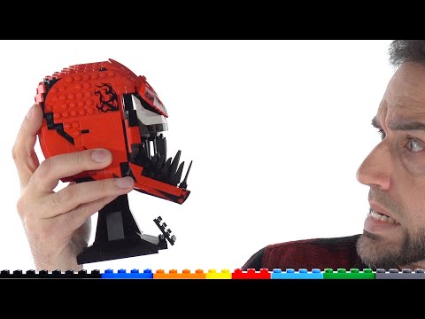 LEGO Marvel Carnage head 76199 review! The one with the underbite & stickers