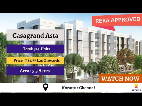 Casagrand Asta | ☎️+91-6366782381 |2/3/4 BHK Flats For Sale In Korattur Chennai  | Actual Video