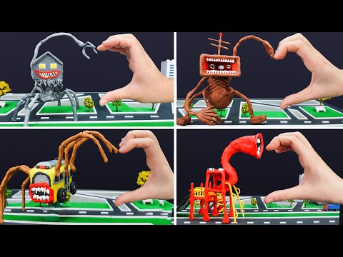 🧡 Making ALL MONSTER Trevor Henderson Finger Heart | Trevor Henderson Creatures with Clay-Part 2