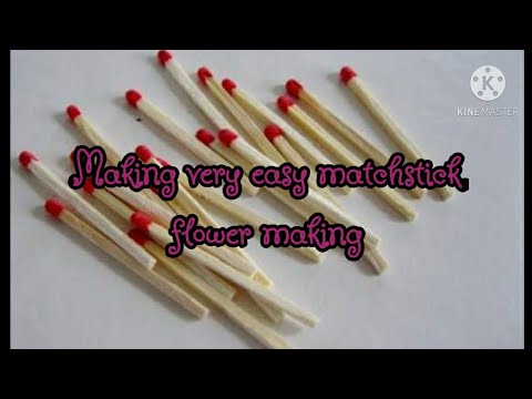 Very easy and cheap matchstick flower making😍