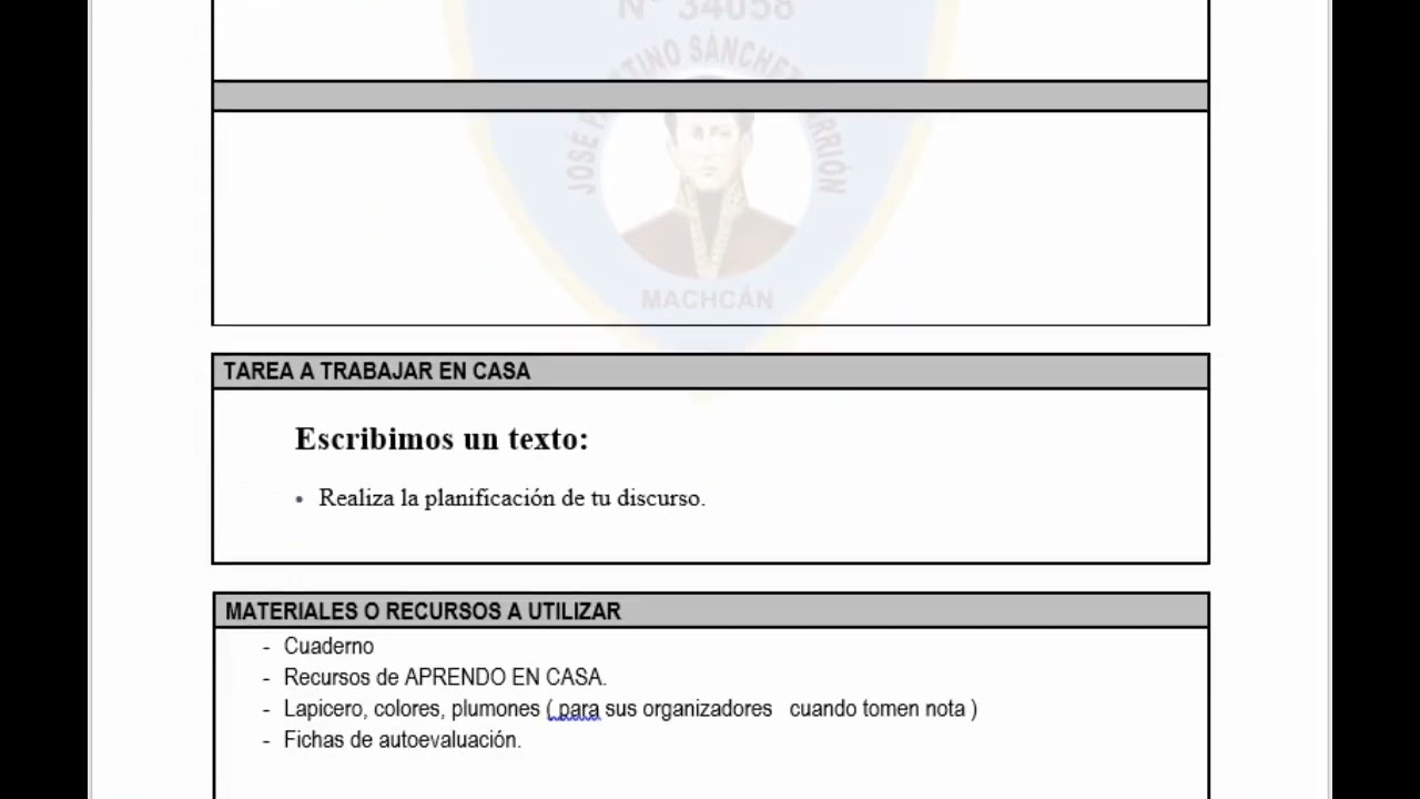 PLANIFICACIÓN DE LA SESIÓN DE APRENDIZAJE