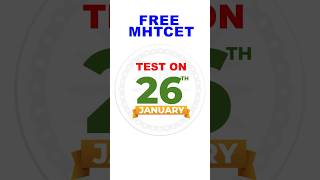FREE MHTCET TEST ON 26 JAN GanitAnk #viral #viralshorts #shorts #cet #mhtcet #mhtcet2025 #cet2025