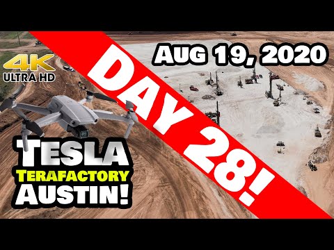 Tesla Gigafactory Austin 4K 8/19/20 - Tesla Terafactory Austin TX - Progress Accelerates - AMAZING!