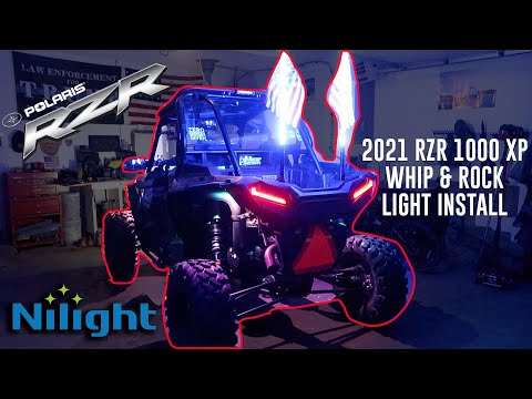 2021 RZR 1000 XP: Nilight LED Whip & Rock Light Install