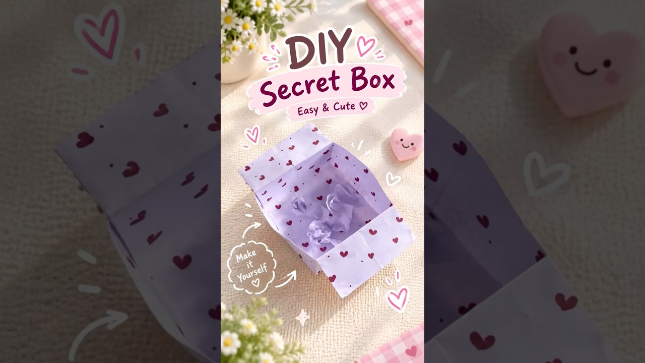 DIY Dustbin 🗑️💗 |It’s me Hana| Cute & Easy Paper Craft | Room Decor DIY#dustbin#papercraft#Shorts