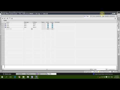 PLC Siemens TIA V13 Tutorial 1 : Simple motor control circuit