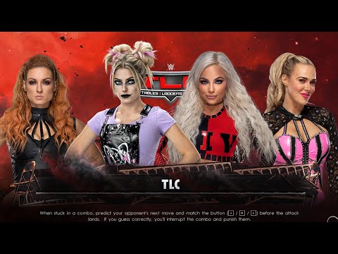 WWE 2K22 : LIV MORGAN VS ALEXA BLISS VS BECKY LYNCH VS LANA : TLC