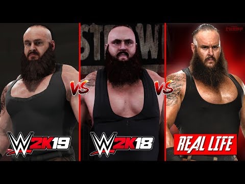 6 WWE 2K19 vs WWE 2K18 vs Real Life Comparisons!!