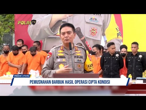 POLDA RIAU PEMUSNAHAN BARBUK HASIL CIPTA KONDISI JELANG RAMADAN