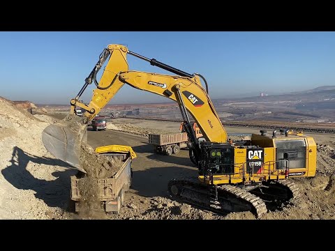 Caterpillar 6015B Excavator Loading Mercedes And MAN Trucks - Sotiriadis Mining Works