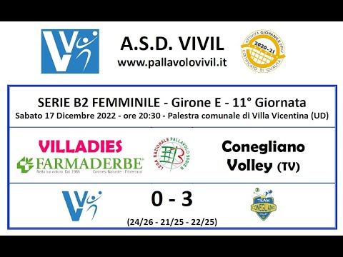 VILLADIES FARMADERBE - Conegliano Volley TV 0-3