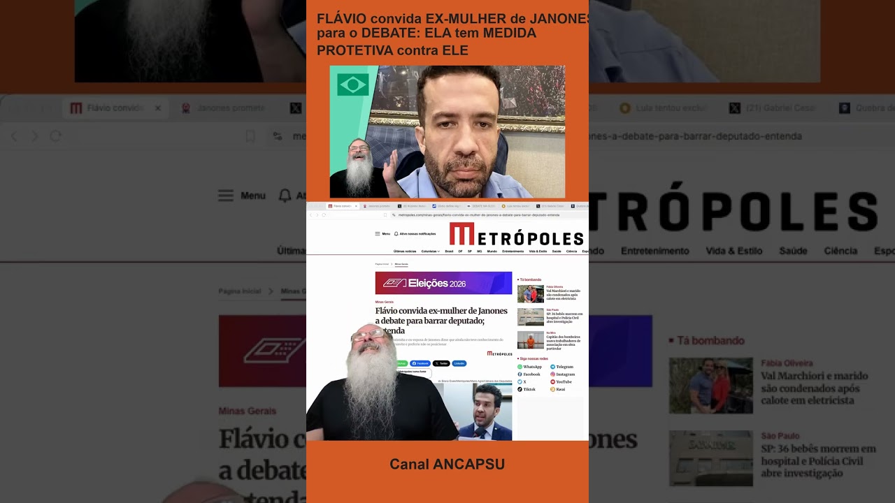 FLÁVIO convida EX-MULHER de JANONES para o DEBATE: ELA tem MEDIDA PROTETIVA cont