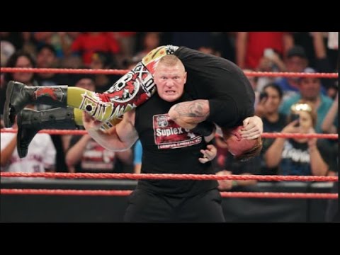 Brock Lesnar takes Heath Slater to Suplex City- Raw, Aug. 15, 2016  Full HD 720