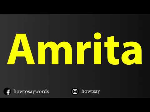 How To Pronounce Amrita