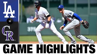Dodgers vs. Rockies Game Highlights (4/8/22) | MLB Highlights