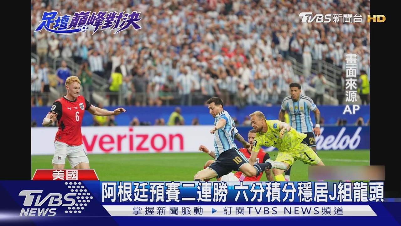 影音／梅西梅開二度！阿根廷2比0擊敗奧地利　小組賽二連勝率先晉級32強