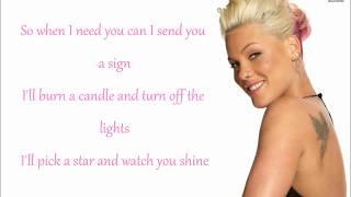 P!nk - Beam Me Up Lyrics