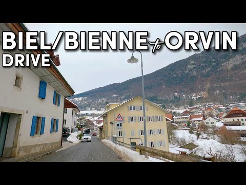 Biel/Bienne to Orvin - Winter Roads - Switzerland