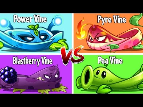 Pea Vine Vs Pyre Vine Vs Blastberry Vine Vs Power Vine 🔥 |🫛 🆚🔥🆚☣️🆚⚡| Plants Vs Zombies 2 🌼 | Pvz 2 🌸