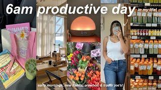 6am PRODUCTIVE DAY IN MY LIFE!⛅️ morning routine, pilates, errands, reading & cooking!