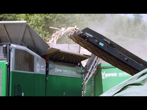 Komptech Crambo Shredder and Multistar Star Screen With Overs Return