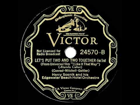 1934 Harry Sosnik - Let’s Put Two And Two Together (Bob Hannon, vocal)