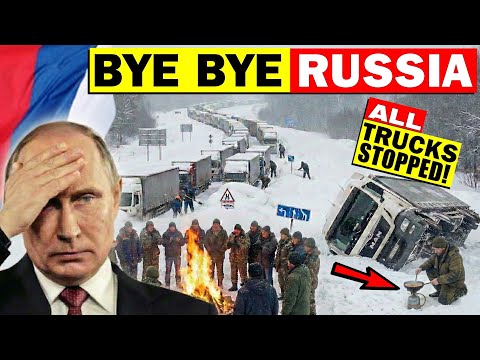 END OF RUSSIA: Moscow Frozen as 100km "Graveyard of Trucks" LEFT TO ROT! (No Food)