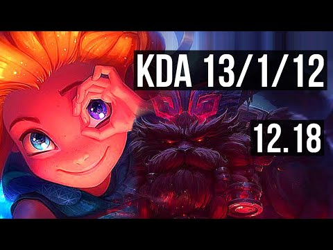ZOE vs ORNN (MID) | 13/1/12, 71% winrate, Rank 7 Zoe, Legendary | KR Challenger | 12.18