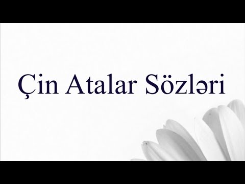 Çin Atalar Sözləri Atalar sozleri