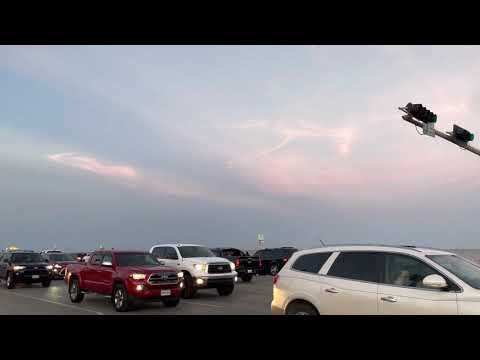 Beautiful evening in the Galveston beach