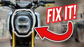 Honda Grom Headlight Fix in under 8 minutes | 3rd Generation Honda Grom Headlight Fix