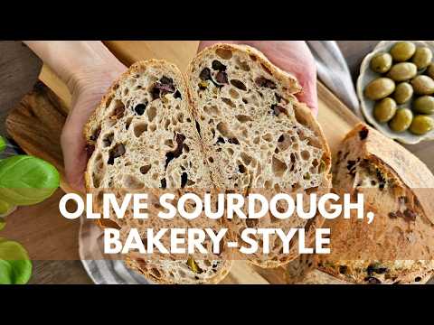 Easy Artisan Olive Sourdough – Bakery Quality with Mixed Green, Black & Red Olives!