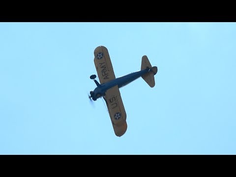 Stearman aerobatics Rick Conn at The Flying Circus Airshow, Bealeton, Va 7/9/17