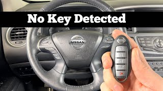 2017 - 2020 Nissan Pathfinder - How To Start With Dead Remote Key Fob Battery KEY NOT DETECTED