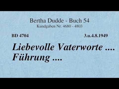 BD 4704 - LIEBEVOLLE VATERWORTE .... FÜHRUNG ....