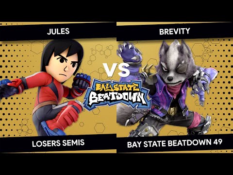Bay State Beatdown 49 - Jules (Mii Brawler) vs Brevity (Link, Wolf) - Losers Semis