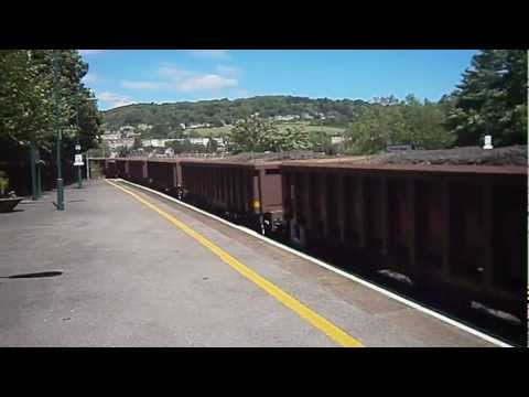 DB Schenker Class 66 no: 66001 @ Bath Spa Working 6W32 On The 09-06-2012.